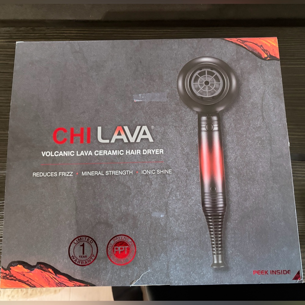 CHI Lava Volcanic Lava Ceramic Hair Dryer - Black & Red
